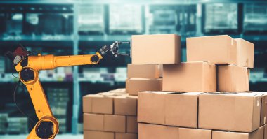 Yenilikçi depo ve fabrika dijital teknolojisi için akıllı robot kol sistemi