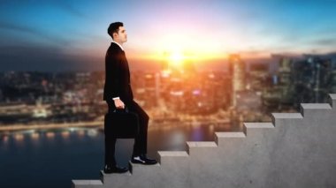 Sanal finansal başarı grafiğiyle iş büyüme potansiyeli kavramı