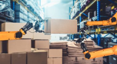 Yenilikçi depo ve fabrika dijital teknolojisi için akıllı robot kol sistemi