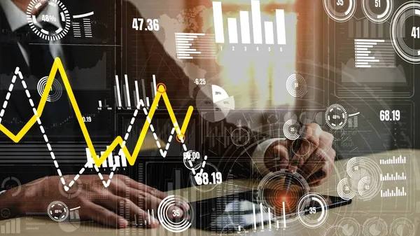 Análisis de datos para empresas y finanzas conceptual — Foto de Stock