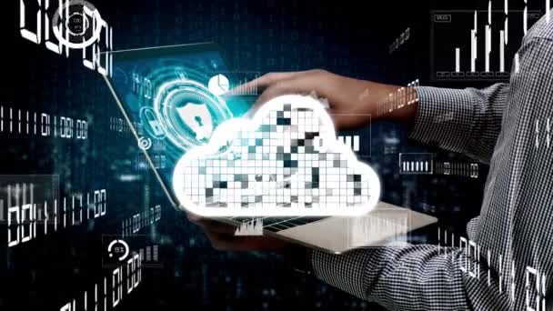 Cloud computing conceptuel et technologie de stockage de données pour l'innovation future — Video