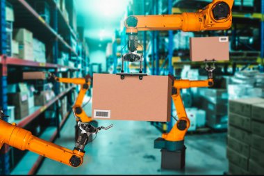 Yenilikçi depo ve fabrika dijital teknolojisi için akıllı robot kol sistemi