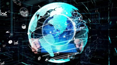 İnternet Ağı kavramsal 5G İletişim Teknolojisi