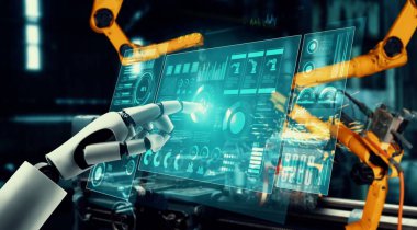 Mekanize endüstri robotu ve robot silahları fabrika üretiminde kullanılacak. .