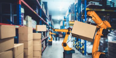 Yenilikçi depo ve fabrika dijital teknolojisi için akıllı robot kol sistemi