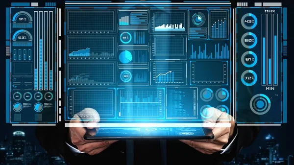 Business intelligence teknik och big data analytiska blandade medier — Stockfoto