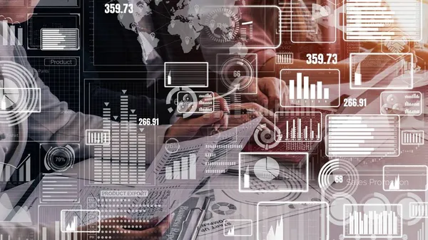 Big Data Technology for Business Finance konceptuální . — Stock fotografie