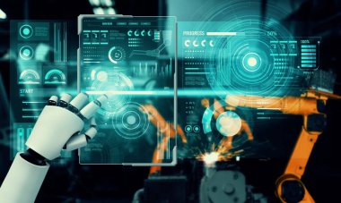 Mekanize endüstri robotu ve robot silahları fabrika üretiminde kullanılacak. .