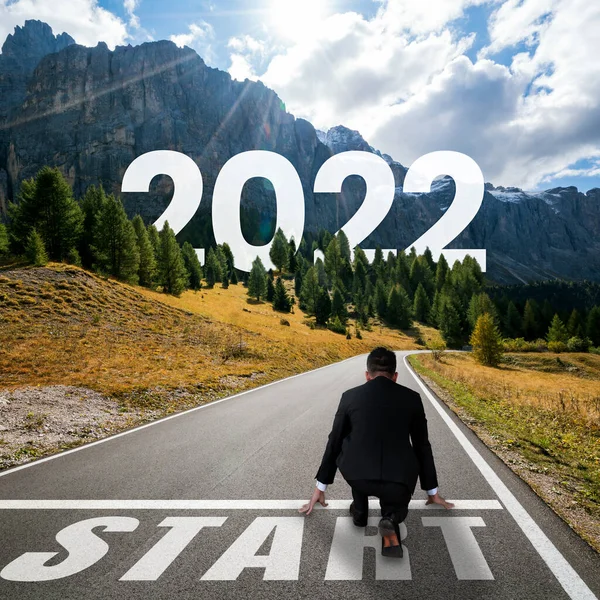The 2022 New Year journey and future vision concept — Stock Photo, Image