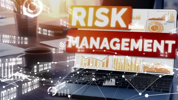 Управление рисками и оценка бизнес-концепции — стоковое видео