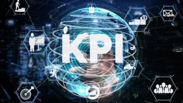 Indicatore chiave di prestazione KPI per Business concettuale — Video Stock