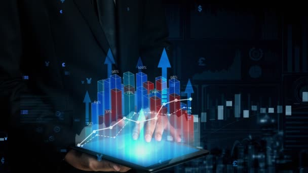 Kettős kitettség image of Business Profit Growth koncepció — Stock videók