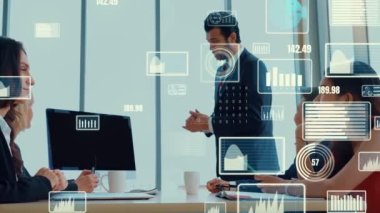 Teknolojiyi analiz eden iş verilerinin yaratıcı görüntüsü