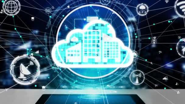 Cloud computing conceptuel et technologie de stockage de données pour l'innovation future — Video