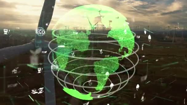 Tecnologie di conservazione ambientale e approccio globale sostenibile ESG — Video Stock