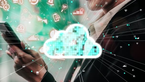 Cloud computing conceptuel et technologie de stockage de données pour l'innovation future — Video