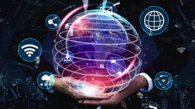 İnternet Ağı kavramsal 5G İletişim Teknolojisi