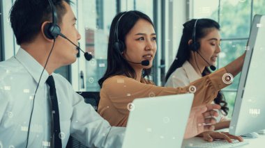 Müşteri desteği çağrı merkezi kıskanç grafik ile veri sağlar