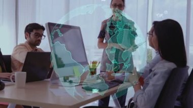 Kurumsal personel toplantısında iş adamlarının kavramsal vizyonu