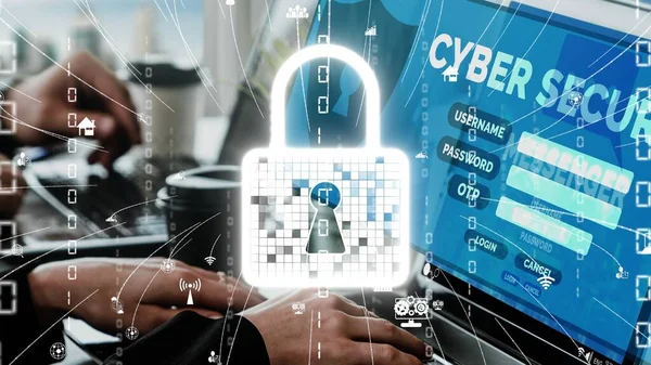 Cyber Ασφάλεια και Ψηφιακή Προστασία Δεδομένων εννοιολογική — Φωτογραφία Αρχείου