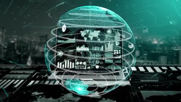Big Data Technology for Business Finance konceptuální . — Stock video