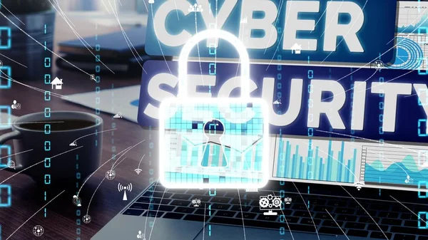 Cyber Ασφάλεια και Ψηφιακή Προστασία Δεδομένων εννοιολογική — Φωτογραφία Αρχείου