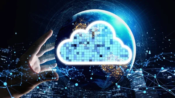 Cloud computing conceptuel et technologie de stockage de données pour l'innovation future — Photo