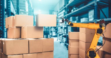 Yenilikçi depo ve fabrika dijital teknolojisi için akıllı robot kol sistemi