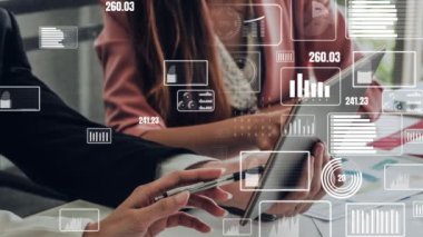 Kurumsal personel toplantısında iş adamlarının kavramsal vizyonu