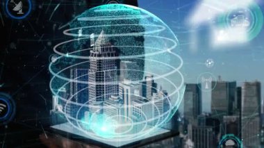 İnternet Ağı kavramsal 5G İletişim Teknolojisi