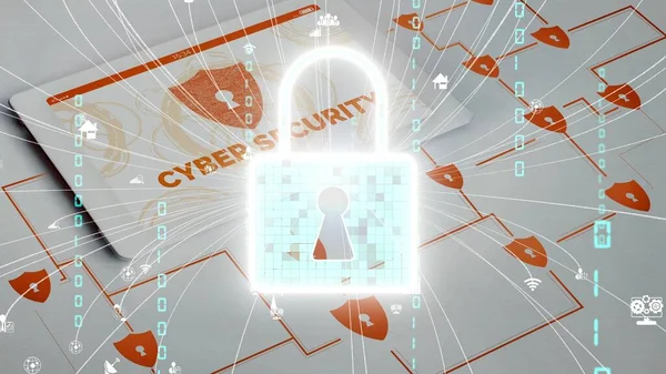 Tecnología de cifrado de seguridad cibernética para proteger la privacidad de datos conceptual —  Fotos de Stock