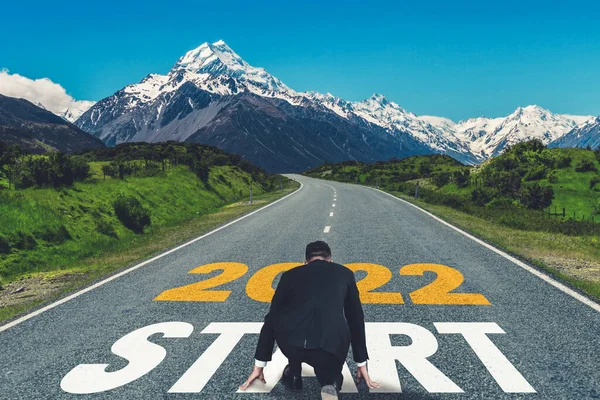 The 2022 New Year journey and future vision concept — Stock Photo, Image