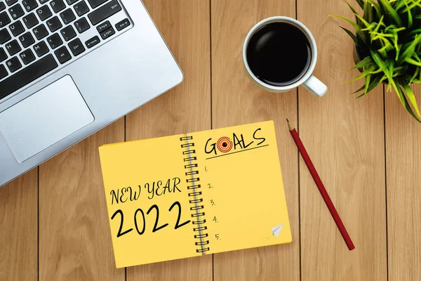 2022 Happy New Year Resolution Goal List and Planans Setting — Stock fotografie