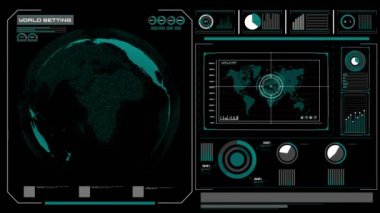 Yörüngesel küresel ağ oluşturma 3B ile gelecekçi VR baş ekran tasarımı