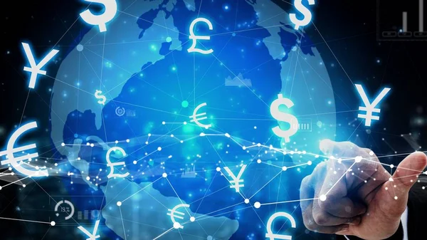 Câmbios Global Foreign Money Finance Conceptual — Fotografia de Stock