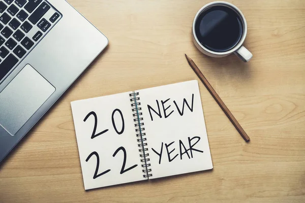 2022 Happy New Year Resolution Goal List and Plans Setting — Stock Photo, Image