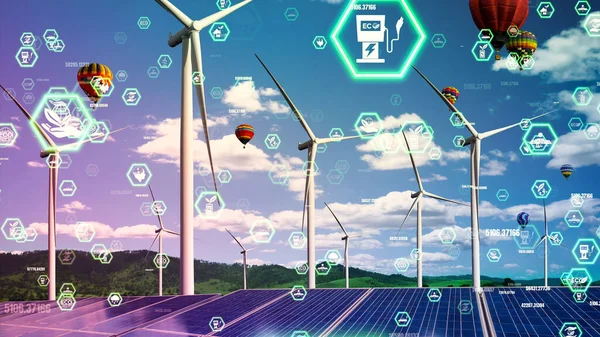 Milieubeschermingstechnologie en wereldwijde duurzame ESG — Stockfoto