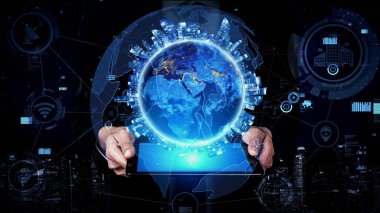 İnternet Ağı kavramsal 5G İletişim Teknolojisi