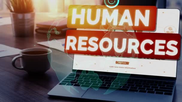 Recursos Humanos e Pessoas Redes conceituais — Vídeo de Stock