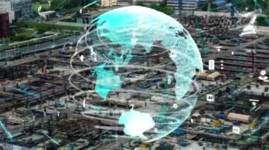 İnşaat alanı üzerinde değişiklik grafikli inşaat teknolojisi kavramı