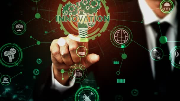Tecnologia da Inovação para Finanças Empresariais conceptual — Vídeo de Stock