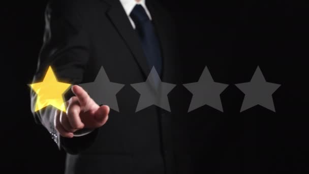 Customer review satisfaction feedback survey data for shrewd business — Stock Video