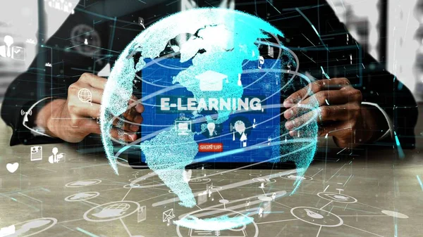 E-learning pro studenty a univerzity konceptuální — Stock fotografie