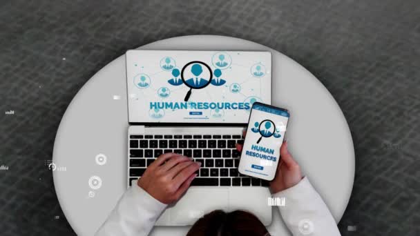 Human Resources und People Networking konzeptionell — Stockvideo