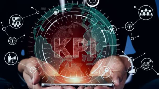 Indicatore chiave di prestazione KPI per Business concettuale — Video Stock