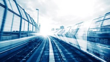 Program kodlama kavramında yolda dijital veri akışının döngüsel videosu