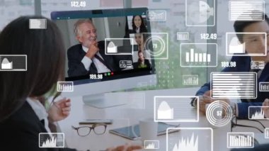 Şirket personeli toplantısındaki iş adamlarının yaratıcı görüntüsü