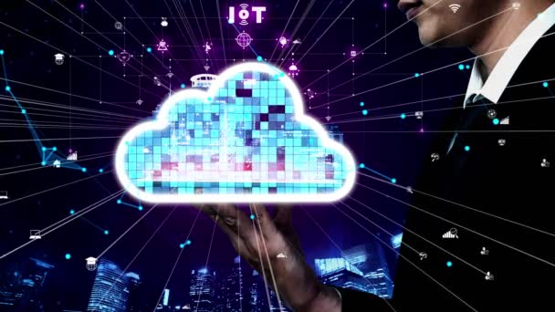 Cloud computing conceptuel et technologie de stockage de données pour l'innovation future — Video