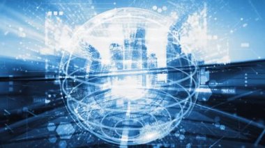 Fütürist küresel sosyal medya, insanlar iletişim ağı ve dijital veri paylaşımı