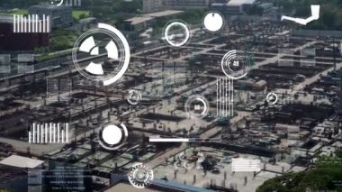 İnşaat alanı üzerinde değişiklik grafikli inşaat teknolojisi kavramı